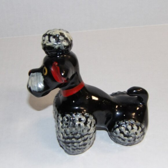 Vintage Big Eyed Black and White Poodle Figurine - Picture 6 of 8